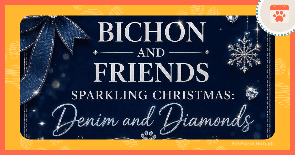 Bichon and Friends Sparkling Christmas 2026 Denim & Diamonds poster